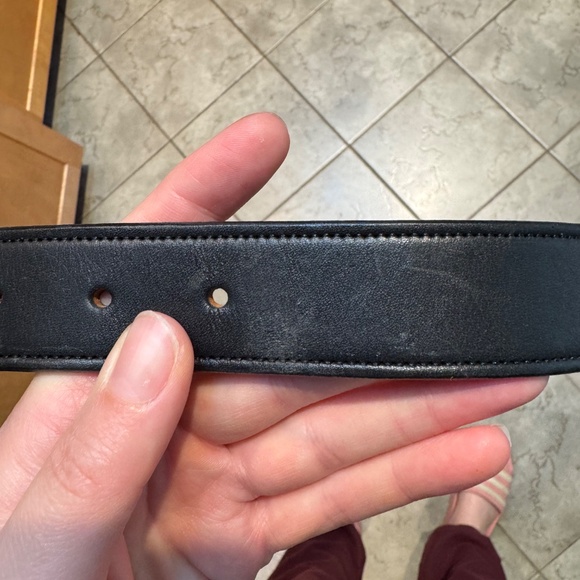 Stirrup buckle leather belt made in USA - Picture 4 of 6